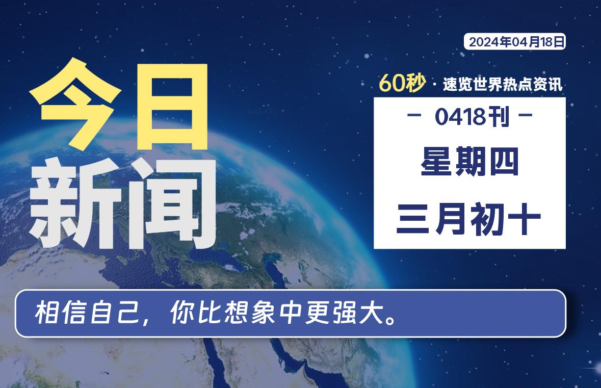 04月18日,星期四, 软件百科带你每天60秒读懂全世界!