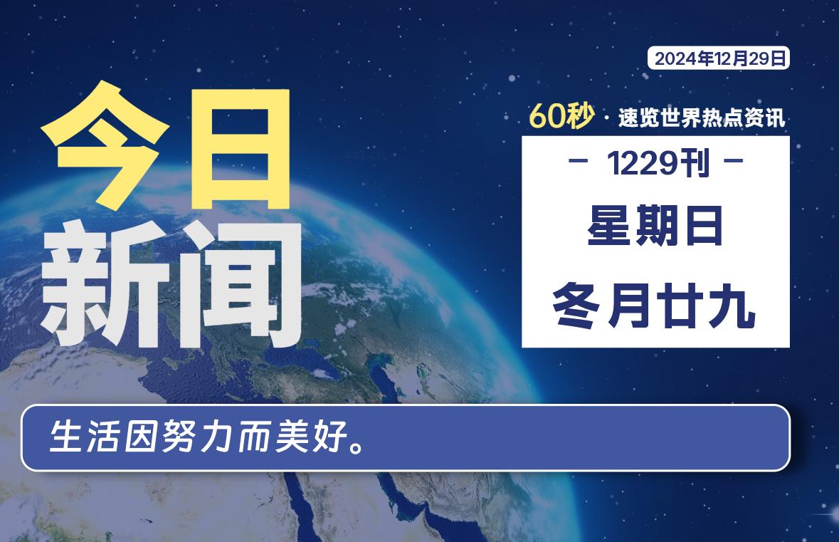 12月29日,星期日, 软件百科带你每天60秒读懂全世界!