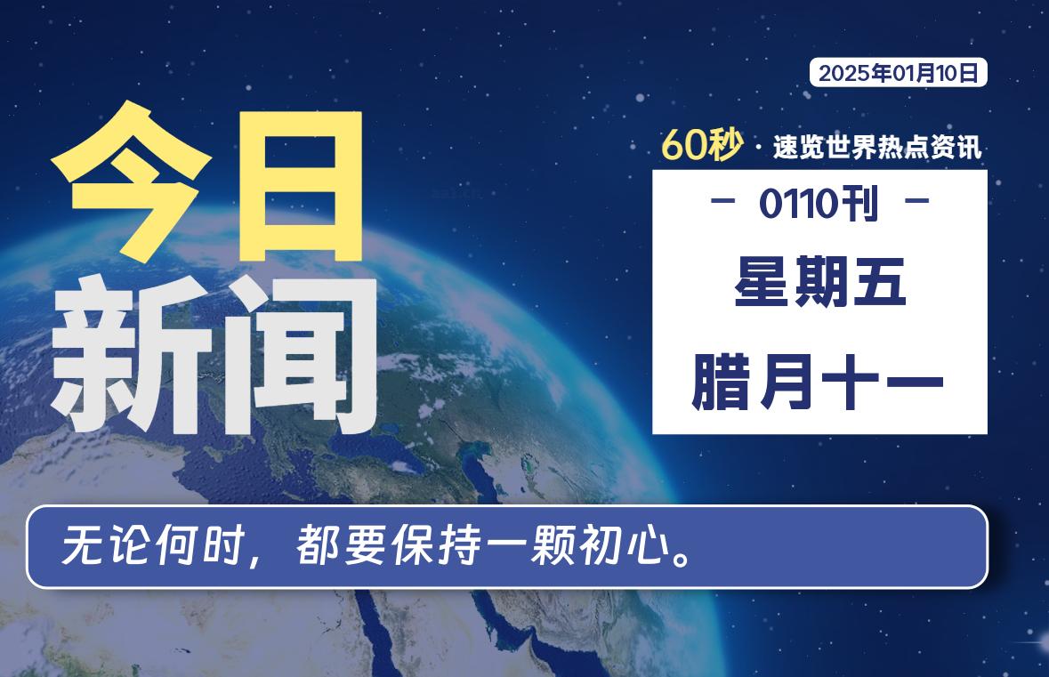 01月10日,星期五, 软件百科带你每天60秒读懂全世界!