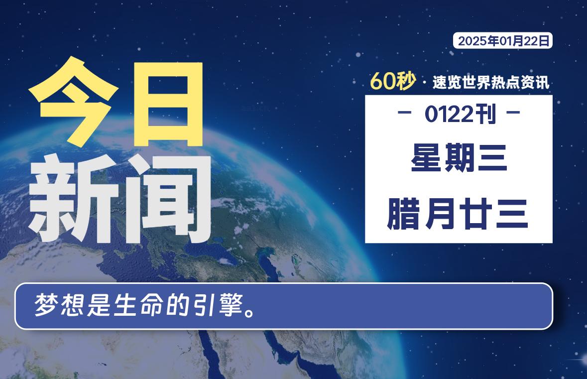 01月22日,星期三, 软件百科带你每天60秒读懂全世界!