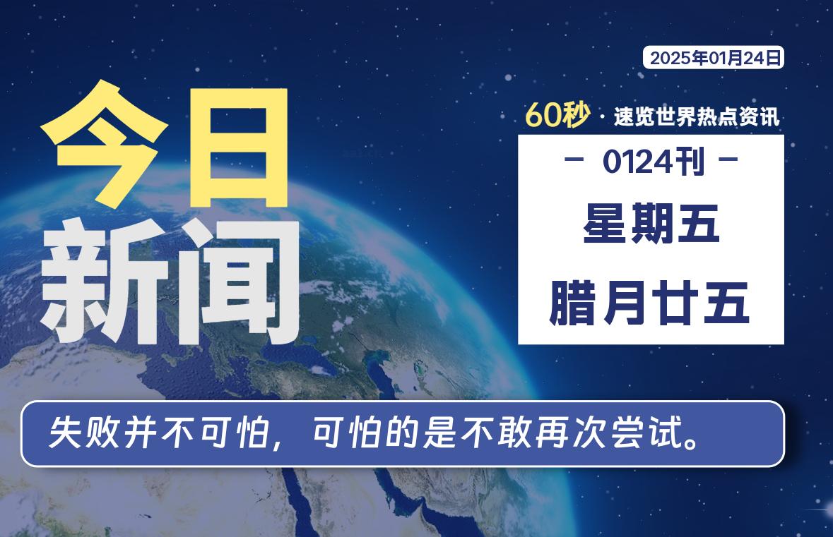 01月24日,星期五, 软件百科带你每天60秒读懂全世界!