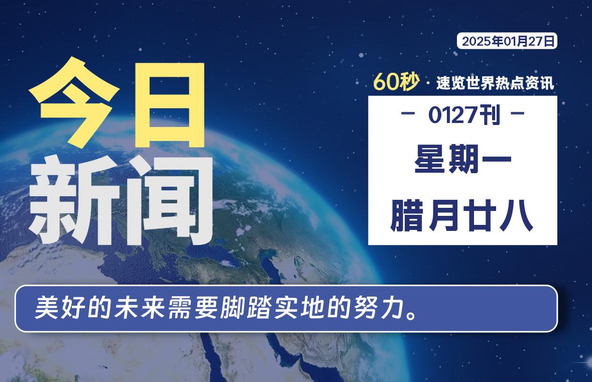 01月27日,星期一, 软件百科带你每天60秒读懂全世界!