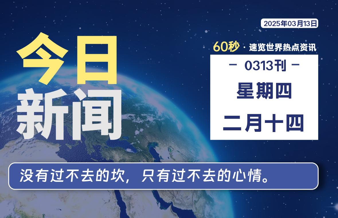 03月13日，星期四, 软件百科带你每天60秒读懂全世界！