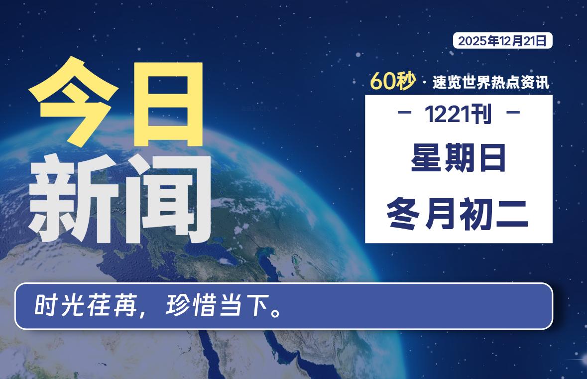 12月21日，星期日, 软件百科带你每天60秒读懂全世界！