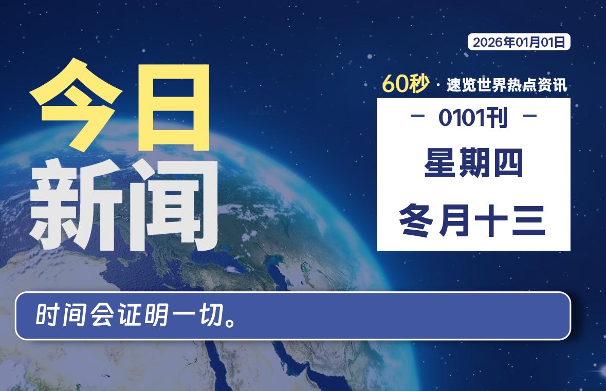 01月01日，星期四, 软件百科带你每天60秒读懂全世界！