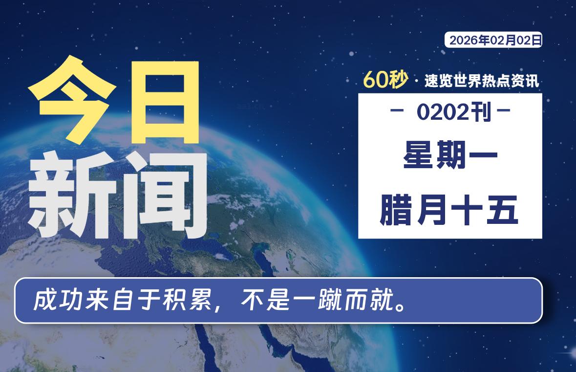 02月02日，星期一, 软件百科带你每天60秒读懂全世界！